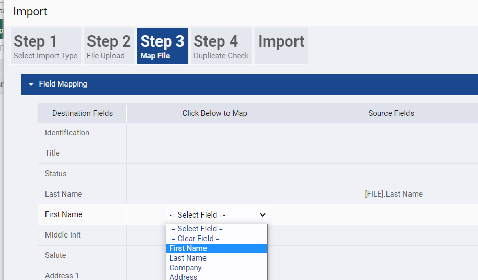 Import Step 3